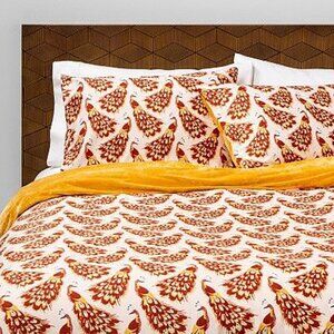 Target Opalhouse Reversible Velvet Peacock Pillowcases Set 20X25 Standard Queen